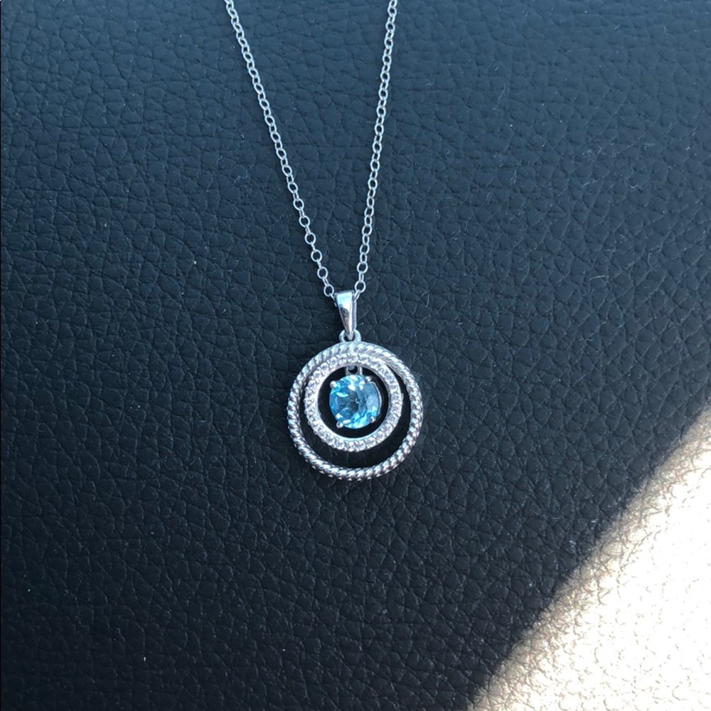 ZALES floating necklace, sterling silver